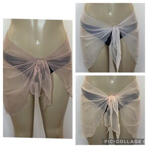 Zuliana Sheer Tan Swim Sarong